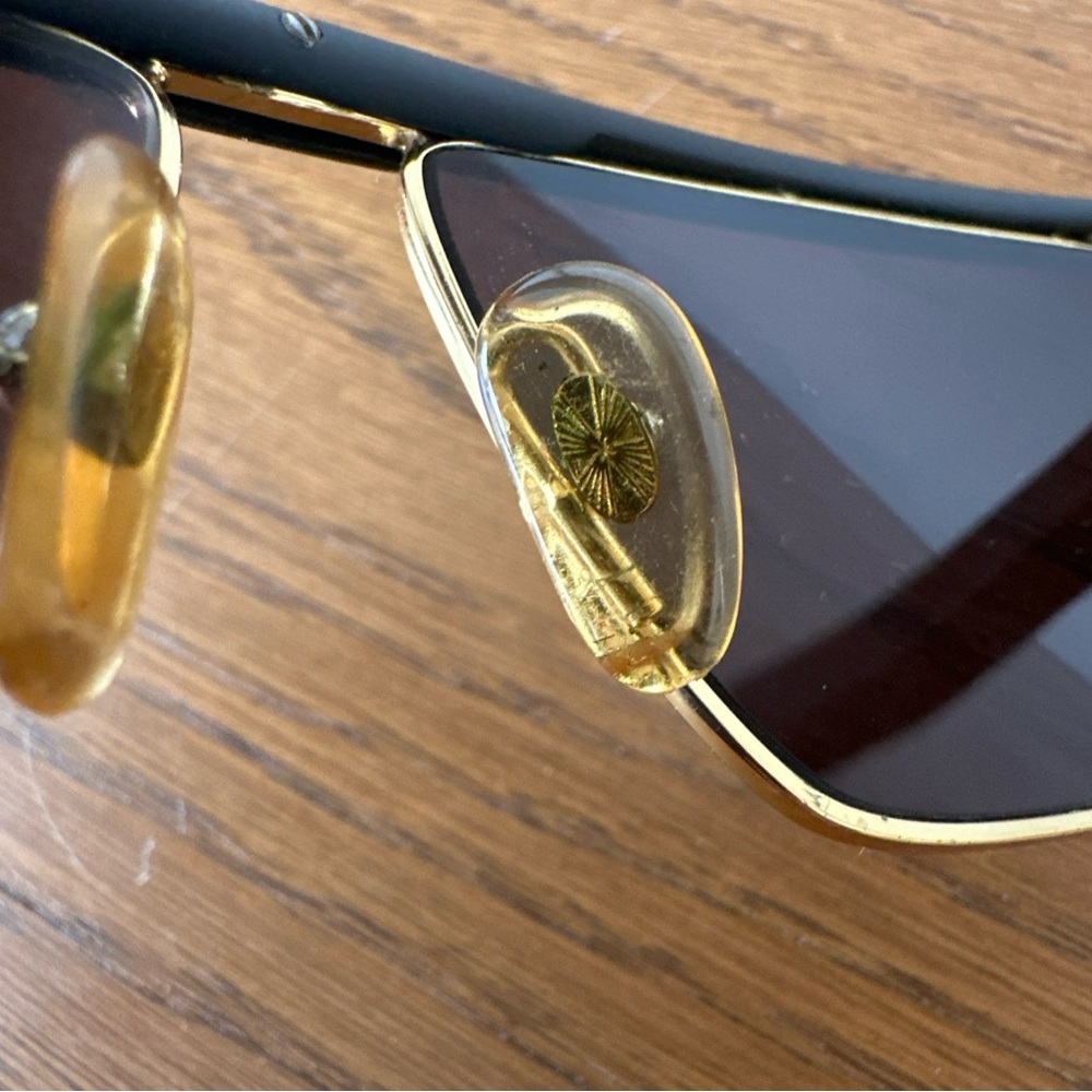 GIANFRANCO FERRE GFF 32 582 Sunglasses ALUTANIUM Blk Gold Rare VINTAGE 80s Italy - Picture 12 of 16